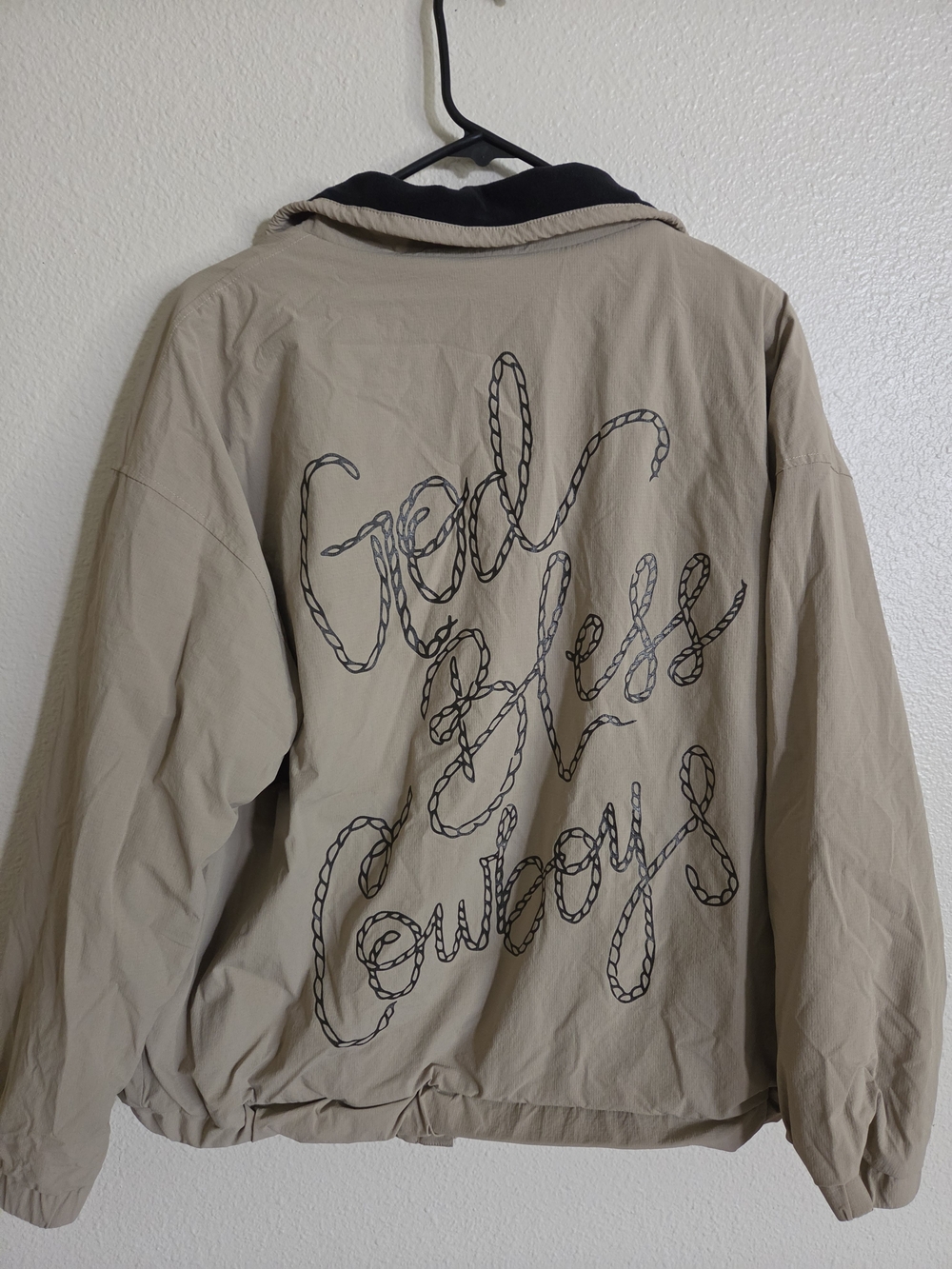 Rodeo Quincy Rare Beige 'God Bless Cowboys' Jacket
